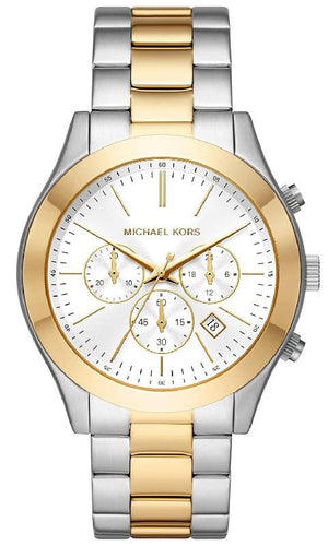 Buy Shop Michael Kors Slim Runway Chronograph White Dial Two Tone Steel Strap Watch For Women - MK8986 USA Online