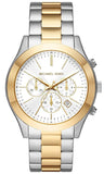 Buy Shop Michael Kors Slim Runway Chronograph White Dial Two Tone Steel Strap Watch For Women - MK8986 USA Online