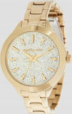 Buy Shop Michael Kors Slim Runway Crystals Gold Dial Gold Steel Strap Watch for Women - MK1046 USA Online