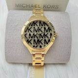 Buy Shop Michael Kors Slim Runway Crystals Gold Dial Gold Steel Strap Watch for Women - MK4659 USA Online