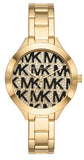 Buy Shop Michael Kors Slim Runway Crystals Gold Dial Gold Steel Strap Watch for Women - MK4659 USA Online