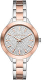 Buy Shop Michael Kors Slim Runway Crystals Silver Dial Two Tone Steel Strap Watch for Women - MK1045 USA Online
