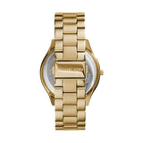 Buy Shop Michael Kors Slim Runway Gold Dial Gold Stainless Steel Strap Watch for Women - MK3179 USA Online