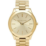 Buy Shop Michael Kors Slim Runway Gold Dial Gold Stainless Steel Strap Watch for Women - MK3179 USA Online