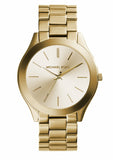 Buy Shop Michael Kors Slim Runway Gold Dial Gold Stainless Steel Strap Watch for Women - MK3179 USA Online
