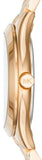 Buy Shop Michael Kors Slim Runway Gold Dial Gold Steel Strap Watch For Women - MK3456 USA Online