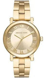 Buy Shop Michael Kors Slim Runway Gold Dial Gold Steel Strap Watch For Women - MK3456 USA Online