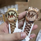 Buy Shop Michael Kors Slim Runway Gold Dial Gold Steel Strap Watch for Women - MK3477 USA Online