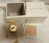 Buy Shop Michael Kors Slim Runway Gold Dial Gold Steel Strap Watch for Women - MK3477 USA Online