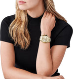 Buy Shop Michael Kors Slim Runway Gold Dial Gold Steel Strap Watch for Women - MK3477 USA Online