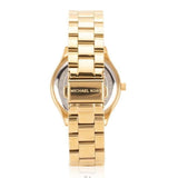 Buy Shop Michael Kors Slim Runway Gold Dial Gold Steel Strap Watch for Women - MK3477 USA Online