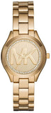 Buy Shop Michael Kors Slim Runway Gold Dial Gold Steel Strap Watch for Women - MK3477 USA Online