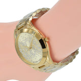Buy Shop Michael Kors Slim Runway Gold Dial Gold Steel Strap Watch for Women - MK3590 USA Online