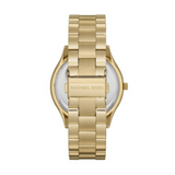 Buy Shop Michael Kors Slim Runway Gold Dial Gold Steel Strap Watch for Women - MK3590 USA Online