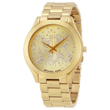 Buy Shop Michael Kors Slim Runway Gold Dial Gold Steel Strap Watch for Women - MK3590 USA Online