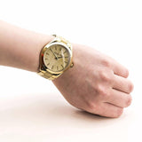 Buy Shop Michael Kors Slim Runway Gold Dial Two Tone Gold Strap Watch for Women - MK4285 USA Online