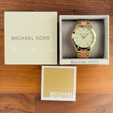 Buy Shop Michael Kors Slim Runway Gold Dial Two Tone Steel Strap Watch for Women - MK4300 USA Online