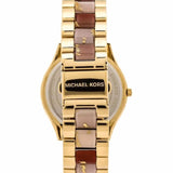 Buy Shop Michael Kors Slim Runway Gold Dial Two Tone Steel Strap Watch for Women - MK4300 USA Online