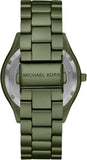 Buy Shop Michael Kors Slim Runway Green Dial Green Steel Strap Watch for Women - MK4526 USA Online