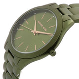 Buy Shop Michael Kors Slim Runway Green Dial Green Steel Strap Watch for Women - MK4526 USA Online