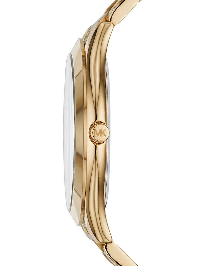 Buy Shop Michael Kors Runway Black Dial Gold Steel Strap Watch for Women - MK3478 USA Online