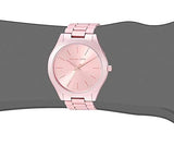 Buy Shop Michael Kors Slim Runway Pink Dial Pink Steel Strap Watch For Women - MK4456 USA Online