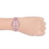 Buy Shop Michael Kors Slim Runway Pink Dial Pink Steel Strap Watch For Women - MK4456 USA Online