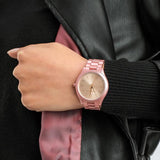Buy Shop Michael Kors Slim Runway Pink Dial Pink Steel Strap Watch For Women - MK4456 USA Online