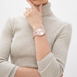 Buy Shop Michael Kors Slim Runway Pink Dial Pink Steel Strap Watch For Women - MK4456 USA Online
