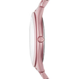 Buy Shop Michael Kors Slim Runway Pink Dial Pink Steel Strap Watch For Women - MK4456 USA Online