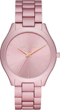 Buy Shop Michael Kors Slim Runway Pink Dial Pink Steel Strap Watch For Women - MK4456 USA Online