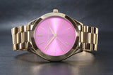 Buy Shop Michael Kors Slim Runway Pink Dial Rose Gold Steel Strap Watch for Women - MK3264 USA Online