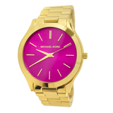 Buy Shop Michael Kors Slim Runway Pink Dial Rose Gold Steel Strap Watch for Women - MK3264 USA Online