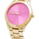 Buy Shop Michael Kors Slim Runway Pink Dial Rose Gold Steel Strap Watch for Women - MK3264 USA Online