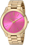 Buy Shop Michael Kors Slim Runway Pink Dial Rose Gold Steel Strap Watch for Women - MK3264 USA Online