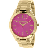Buy Shop Michael Kors Slim Runway Pink Dial Rose Gold Steel Strap Watch for Women - MK3264 USA Online
