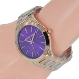 Buy Shop Michael Kors Slim Runway Purple Dial Rose Gold Steel Strap Watch for Women - MK3293 USA Online