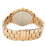 Buy Shop Michael Kors Slim Runway Purple Dial Rose Gold Steel Strap Watch for Women - MK3293 USA Online