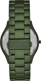 Buy Shop Michael Kors Slim Runway Quartz Black Dial Green Steel Strap Watch For Men - MK8715 USA Online