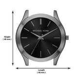 Buy Shop Michael Kors Slim Runway Quartz Black Dial Grey Steel Strap Watch For Men - MK1044 USA Online