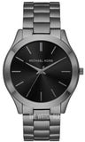 Buy Shop Michael Kors Slim Runway Quartz Black Dial Grey Steel Strap Watch For Men - MK1044 USA Online