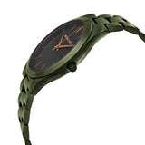Buy Shop Michael Kors Slim Runway Quartz Black Dial Green Steel Strap Watch For Men - MK8715 USA Online