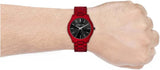 Buy Shop Michael Kors Slim Runway Quartz Black Dial Red Steel Strap Watch for Men - MK8712 USA Online