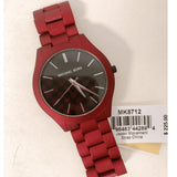 Buy Shop Michael Kors Slim Runway Quartz Black Dial Red Steel Strap Watch for Men - MK8712 USA Online