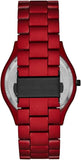 Buy Shop Michael Kors Slim Runway Quartz Black Dial Red Steel Strap Watch for Men - MK8712 USA Online