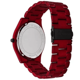 Buy Shop Michael Kors Slim Runway Quartz Black Dial Red Steel Strap Watch for Men - MK8712 USA Online