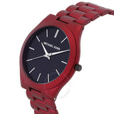 Buy Shop Michael Kors Slim Runway Quartz Black Dial Red Steel Strap Watch for Men - MK8712 USA Online