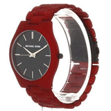 Buy Shop Michael Kors Slim Runway Quartz Black Dial Red Steel Strap Watch for Men - MK8712 USA Online