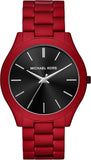 Buy Shop Michael Kors Slim Runway Quartz Black Dial Red Steel Strap Watch for Men - MK8712 USA Online