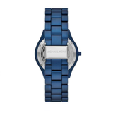Buy Shop Michael Kors Slim Runway Quartz Blue Dial Blue Steel Strap Watch For Women - MK4503 USA Online